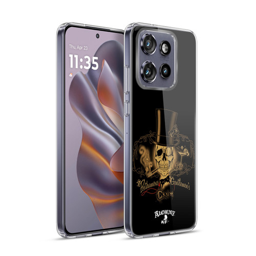 Alchemy Gothic Skull Gentlemens Club Soft Gel Case for Motorola Edge 50 Neo