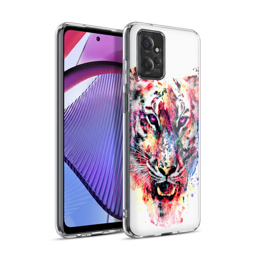 Riza Peker Animals Eye Of The Tiger Soft Gel Case for Motorola Moto G Power (2023)
