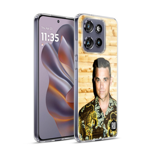 Robbie Williams Calendar Tiger Print Shirt Soft Gel Case for Motorola Edge 50 Neo