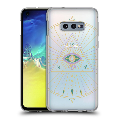 Cat Coquillette Evil Eye Purple Green Mandala Soft Gel Case for Samsung Galaxy S10e