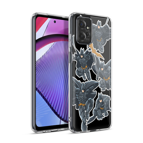The Dark Knight Character Art Batman Sticker Collage Soft Gel Case for Motorola Moto G Power (2023)