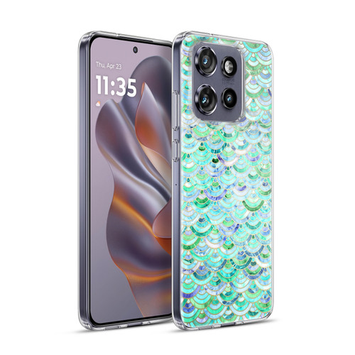 Micklyn Le Feuvre Marble Patterns Mosaic In Mint Quartz And Jade Soft Gel Case for Motorola Edge 50 Neo