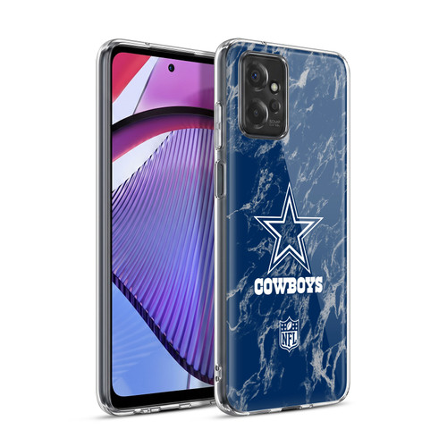 NFL Dallas Cowboys Graphics Coloured Marble Soft Gel Case for Motorola Moto G Power (2023)