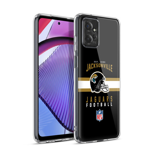 NFL Jacksonville Jaguars Graphics Helmet Typography Soft Gel Case for Motorola Moto G Power (2023)