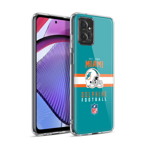 NFL Miami Dolphins Graphics Helmet Typography Soft Gel Case for Motorola Moto G Power (2023)