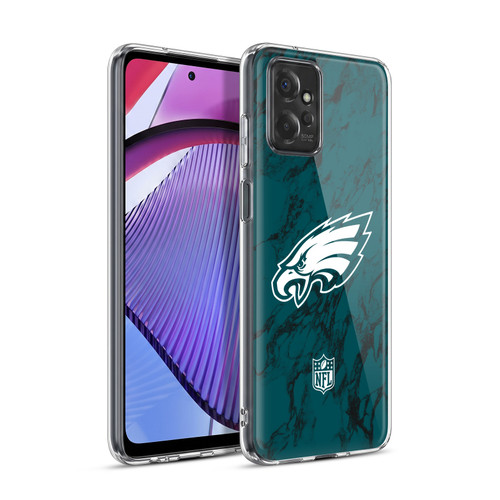 NFL Philadelphia Eagles Graphics Coloured Marble Soft Gel Case for Motorola Moto G Power (2023)