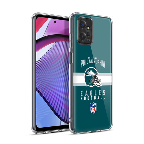 NFL Philadelphia Eagles Graphics Helmet Typography Soft Gel Case for Motorola Moto G Power (2023)