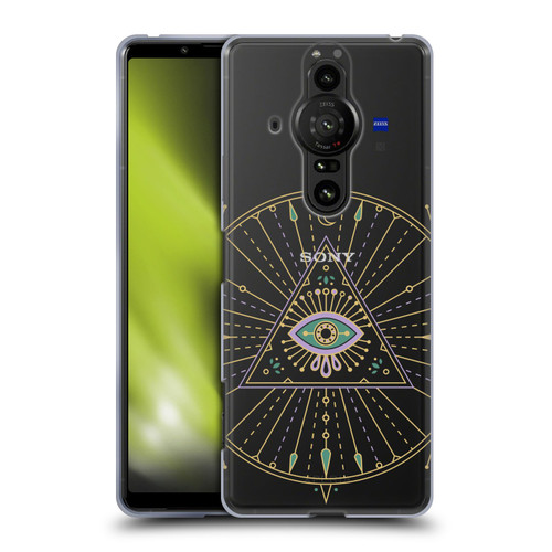 Cat Coquillette Evil Eye Purple Green Mandala Soft Gel Case for Sony Xperia Pro-I