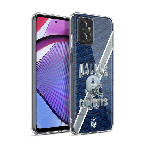 NFL Dallas Cowboys Logo Art Football Stripes Soft Gel Case for Motorola Moto G Power (2023)