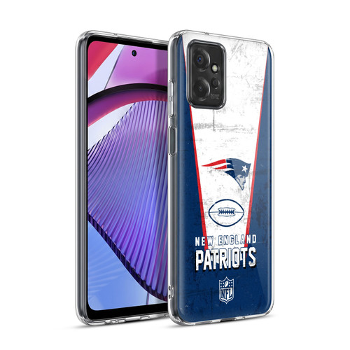 NFL New England Patriots Logo Art Banner Soft Gel Case for Motorola Moto G Power (2023)