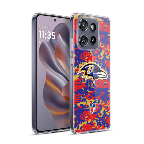 NFL Baltimore Ravens Graphics Digital Camouflage Soft Gel Case for Motorola Edge 50 Neo