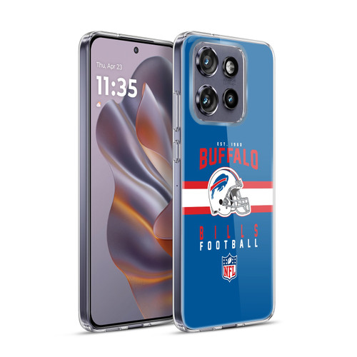 NFL Buffalo Bills Graphics Helmet Typography Soft Gel Case for Motorola Edge 50 Neo