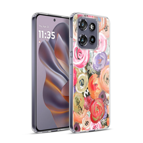 Haley Bush Floral Painting Colorful Soft Gel Case for Motorola Edge 50 Neo