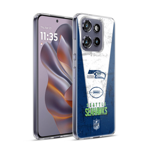 NFL Seattle Seahawks Logo Art Banner Soft Gel Case for Motorola Edge 50 Neo