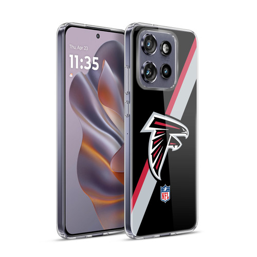 NFL Atlanta Falcons Logo Stripes Soft Gel Case for Motorola Edge 50 Neo