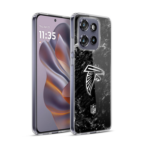 NFL Atlanta Falcons Artwork Marble Soft Gel Case for Motorola Edge 50 Neo