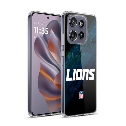 NFL Detroit Lions Logo Blur Soft Gel Case for Motorola Edge 50 Neo