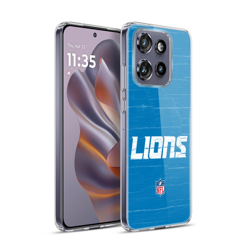 NFL Detroit Lions Logo Distressed Look Soft Gel Case for Motorola Edge 50 Neo