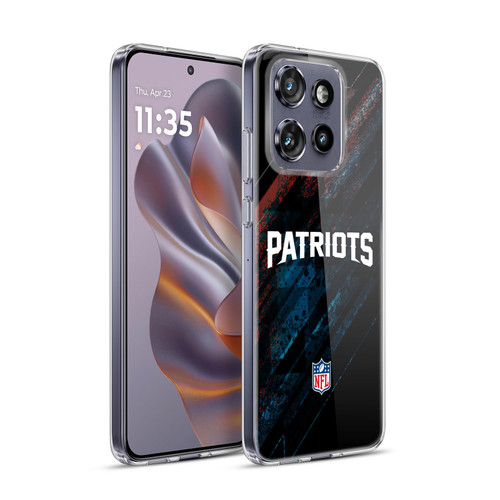 NFL New England Patriots Logo Blur Soft Gel Case for Motorola Edge 50 Neo