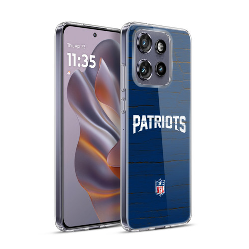 NFL New England Patriots Logo Distressed Look Soft Gel Case for Motorola Edge 50 Neo