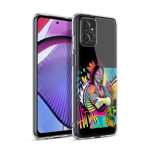 WWE Bret Hart Neon Art Soft Gel Case for Motorola Moto G Power (2023)