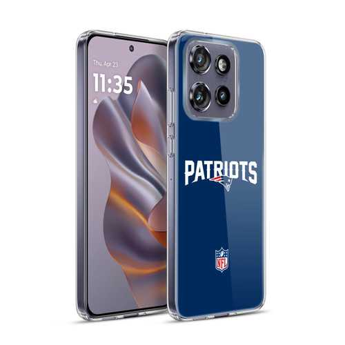 NFL New England Patriots Logo Plain Soft Gel Case for Motorola Edge 50 Neo