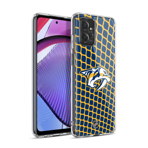 NHL Nashville Predators Net Pattern Soft Gel Case for Motorola Moto G Power (2023)