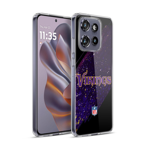NFL Minnesota Vikings Logo Blur Soft Gel Case for Motorola Edge 50 Neo