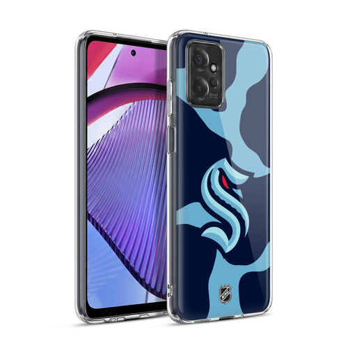 NHL Seattle Kraken Cow Pattern Soft Gel Case for Motorola Moto G Power (2023)