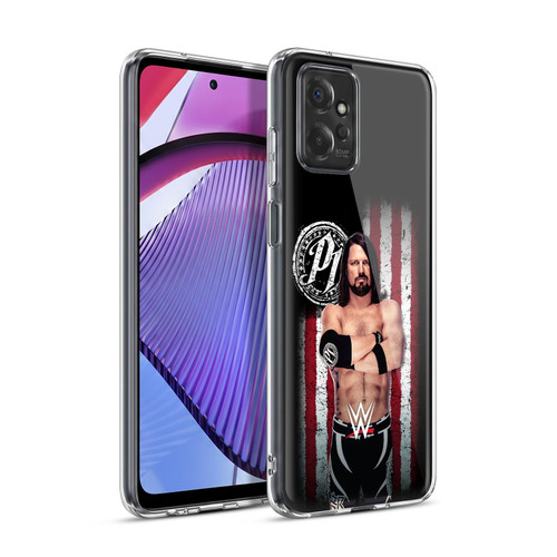 WWE American Flag Superstars AJ Styles Soft Gel Case for Motorola Moto G Power (2023)