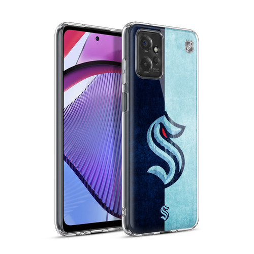 NHL Seattle Kraken Half Distressed Soft Gel Case for Motorola Moto G Power (2023)