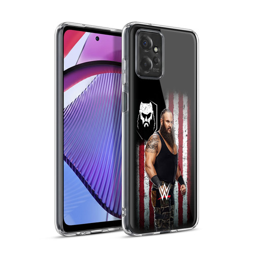 WWE American Flag Superstars Braun Strowman Soft Gel Case for Motorola Moto G Power (2023)