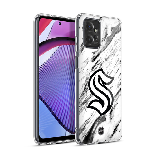 NHL Seattle Kraken Marble Soft Gel Case for Motorola Moto G Power (2023)