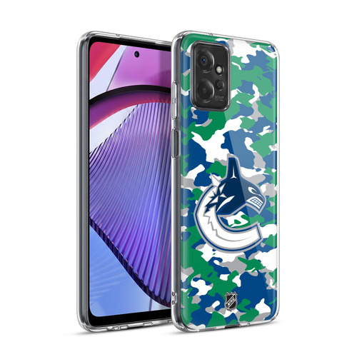 NHL Vancouver Canucks Camouflage Soft Gel Case for Motorola Moto G Power (2023)
