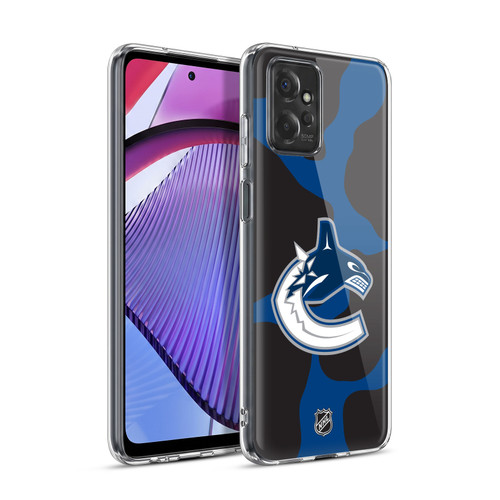 NHL Vancouver Canucks Cow Pattern Soft Gel Case for Motorola Moto G Power (2023)
