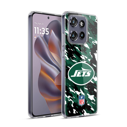NFL New York Jets Logo Camou Soft Gel Case for Motorola Edge 50 Neo
