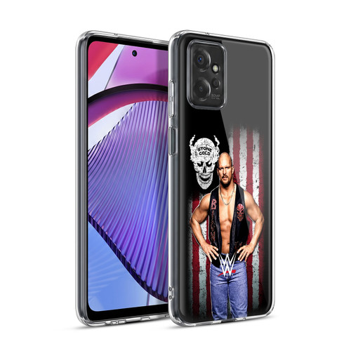 WWE American Flag Superstars Stone Cold Steve Austin Soft Gel Case for Motorola Moto G Power (2023)