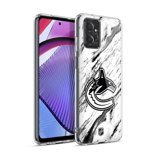 NHL Vancouver Canucks Marble Soft Gel Case for Motorola Moto G Power (2023)