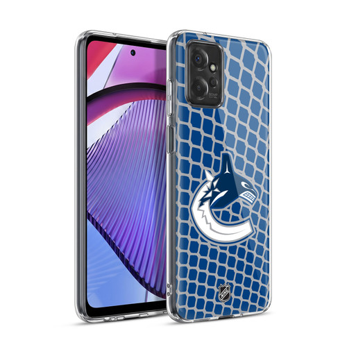 NHL Vancouver Canucks Net Pattern Soft Gel Case for Motorola Moto G Power (2023)