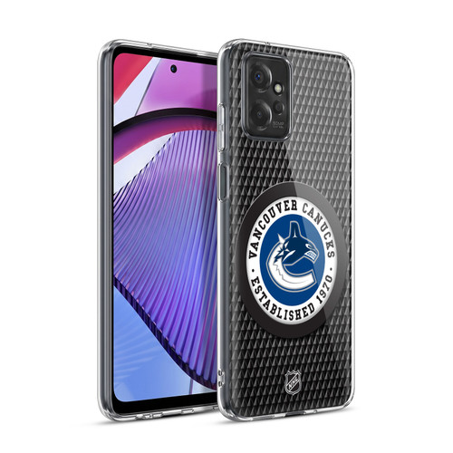 NHL Vancouver Canucks Puck Texture Soft Gel Case for Motorola Moto G Power (2023)