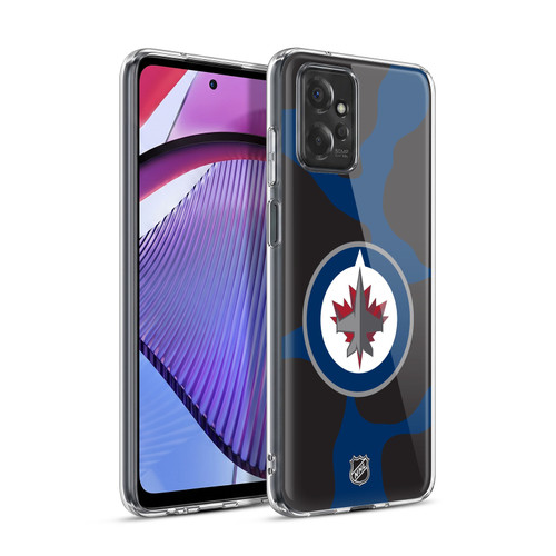 NHL Winnipeg Jets Cow Pattern Soft Gel Case for Motorola Moto G Power (2023)