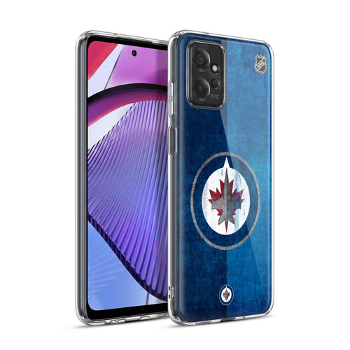 NHL Winnipeg Jets Half Distressed Soft Gel Case for Motorola Moto G Power (2023)
