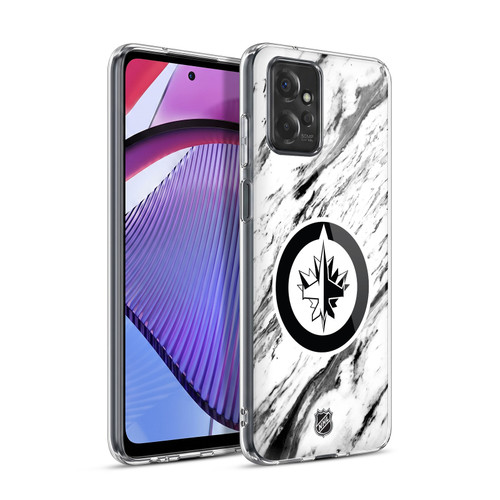 NHL Winnipeg Jets Marble Soft Gel Case for Motorola Moto G Power (2023)