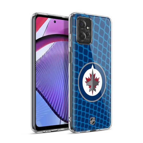NHL Winnipeg Jets Net Pattern Soft Gel Case for Motorola Moto G Power (2023)