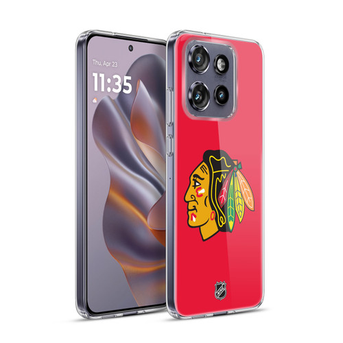 NHL Chicago Blackhawks Plain Soft Gel Case for Motorola Edge 50 Neo