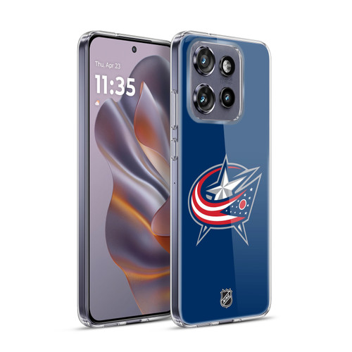 NHL Columbus Blue Jackets Plain Soft Gel Case for Motorola Edge 50 Neo