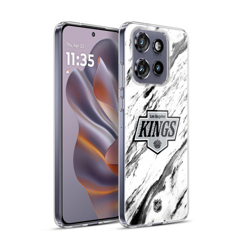 NHL Los Angeles Kings Marble Soft Gel Case for Motorola Edge 50 Neo