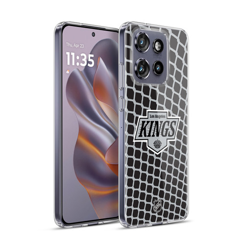 NHL Los Angeles Kings Net Pattern Soft Gel Case for Motorola Edge 50 Neo