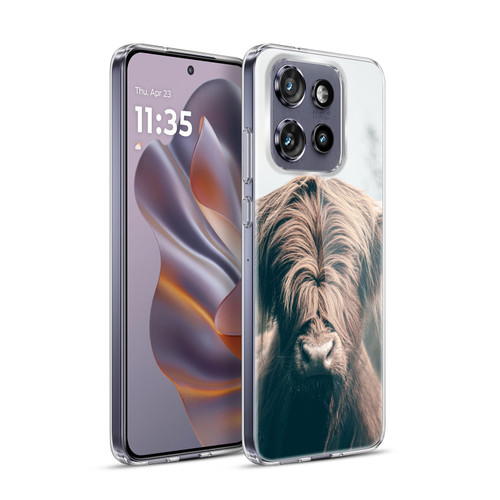 Patrik Lovrin Animal Portraits Highland Cow Soft Gel Case for Motorola Edge 50 Neo