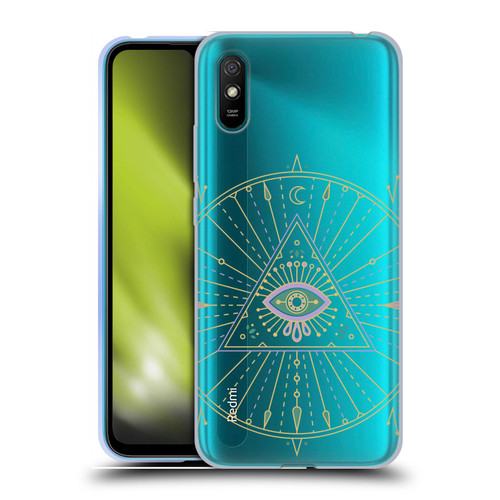 Cat Coquillette Evil Eye Purple Green Mandala Soft Gel Case for Xiaomi Redmi 9A / Redmi 9AT